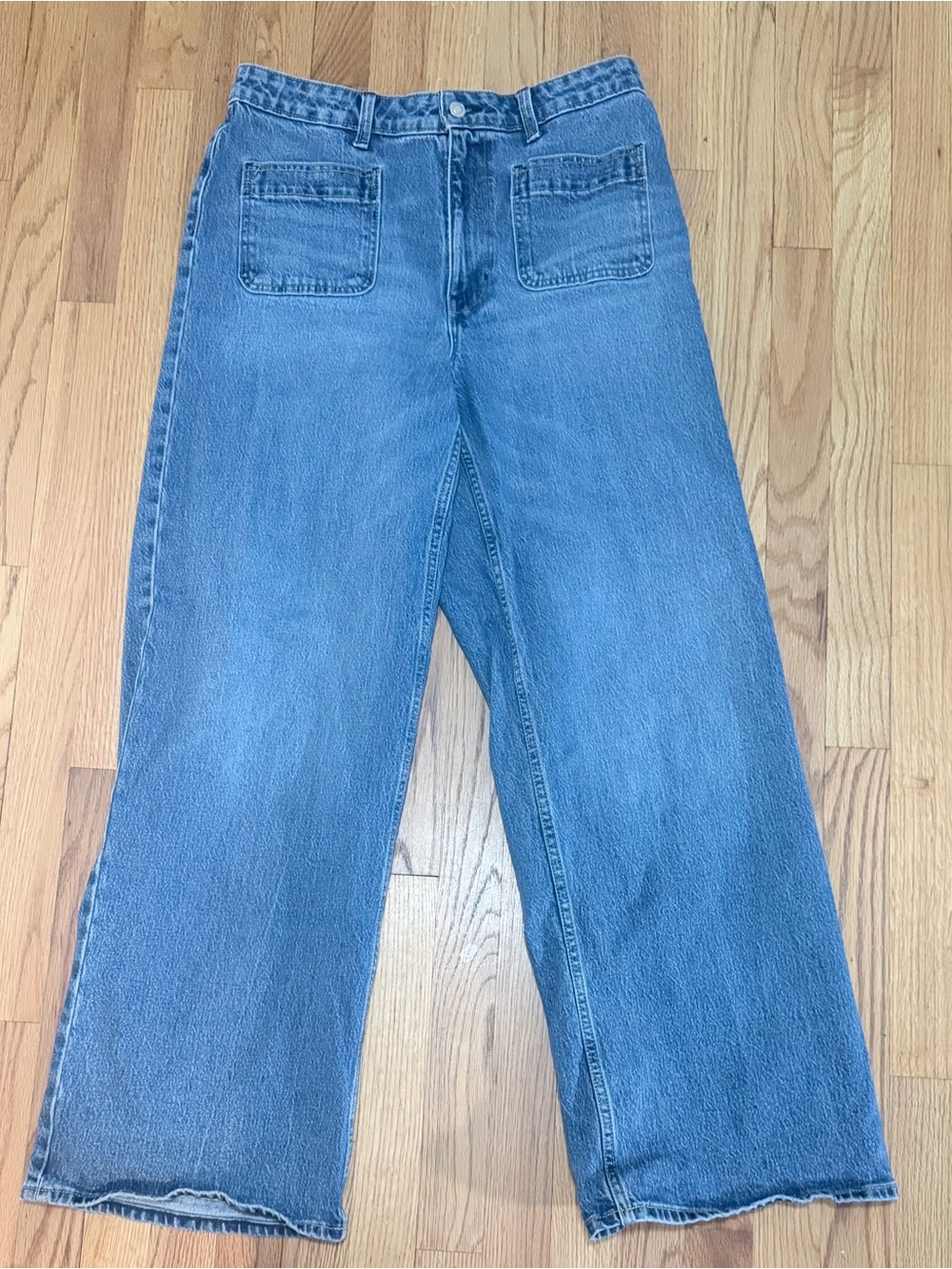Women's Wide-Leg High-Rise Denim Jeans in Medium Blue